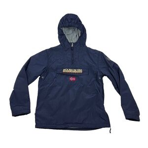 Napapijri Pullover Smock Jacket 1/4 Zip Navy Fleece Lined